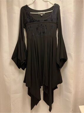 Vintage Black Eternal Love Goth Dress Y2K S